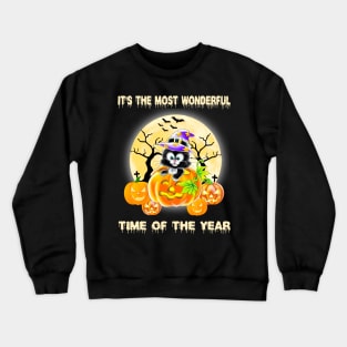 It’s The Most Wonderful Time Of The Year Cat Witch Hat Crewneck Sweatshirt